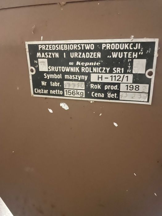 Śrutownik rolniczy SR1 WUTEH Kępno – stary, ciężki, sprawny/na części