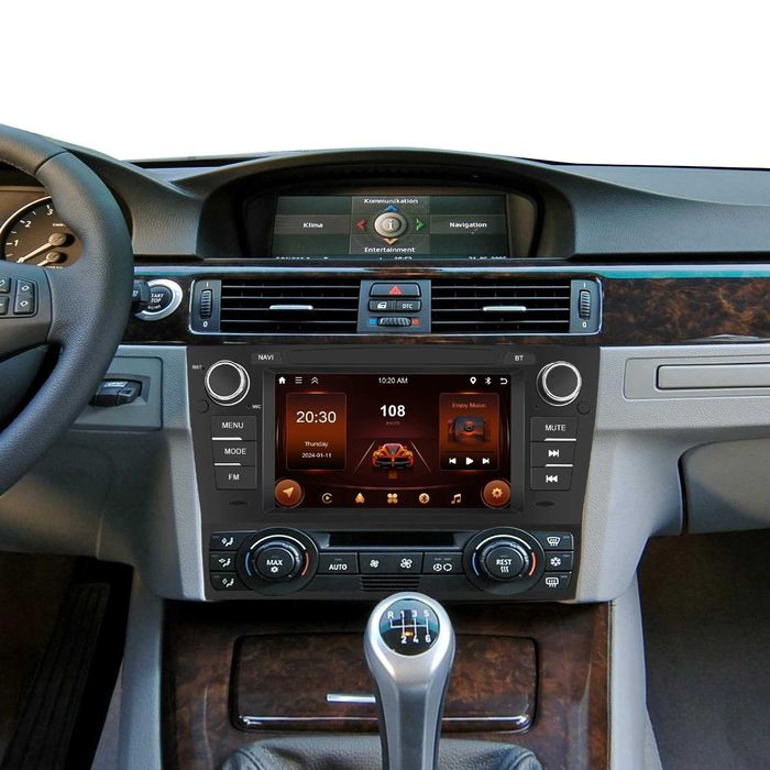 Rádio Android 7" BMW Série 3 (E90) Carplay Android Auto GPS 32G *novo*