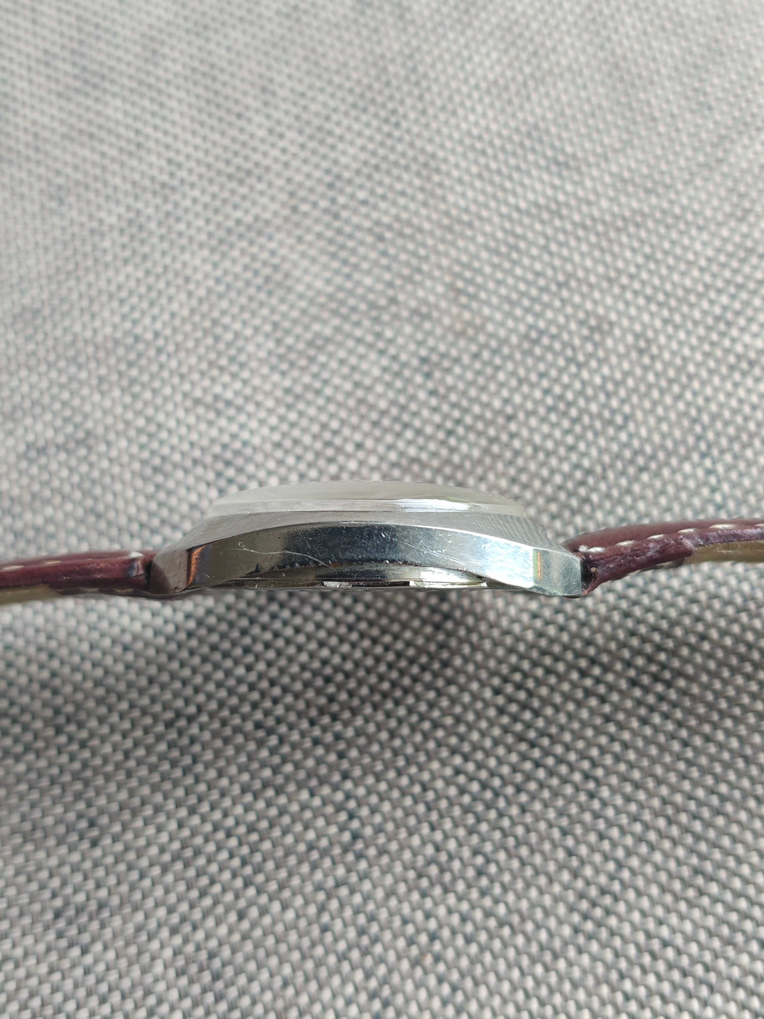 cały stalowy ENICAR mechaniczny zegarek nakręcany SWISS MADE retro