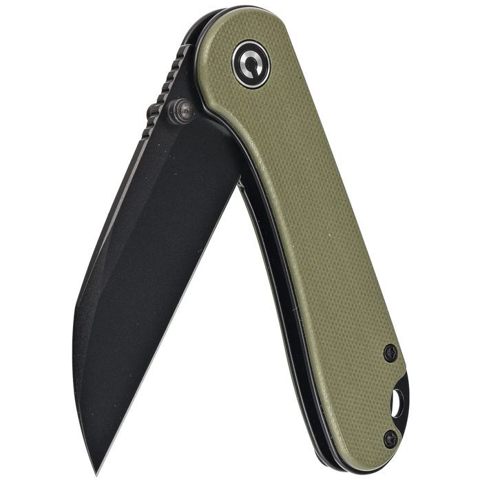 Nóż składany Civivi Elementum Wharncliffe OD Green G10, Black Nitro-V