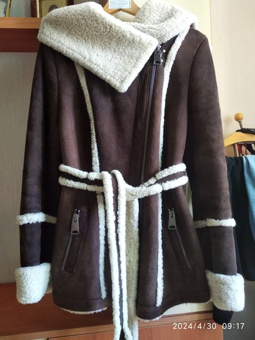 Дублянка натуральна, коричнева, вівчина, р. М.