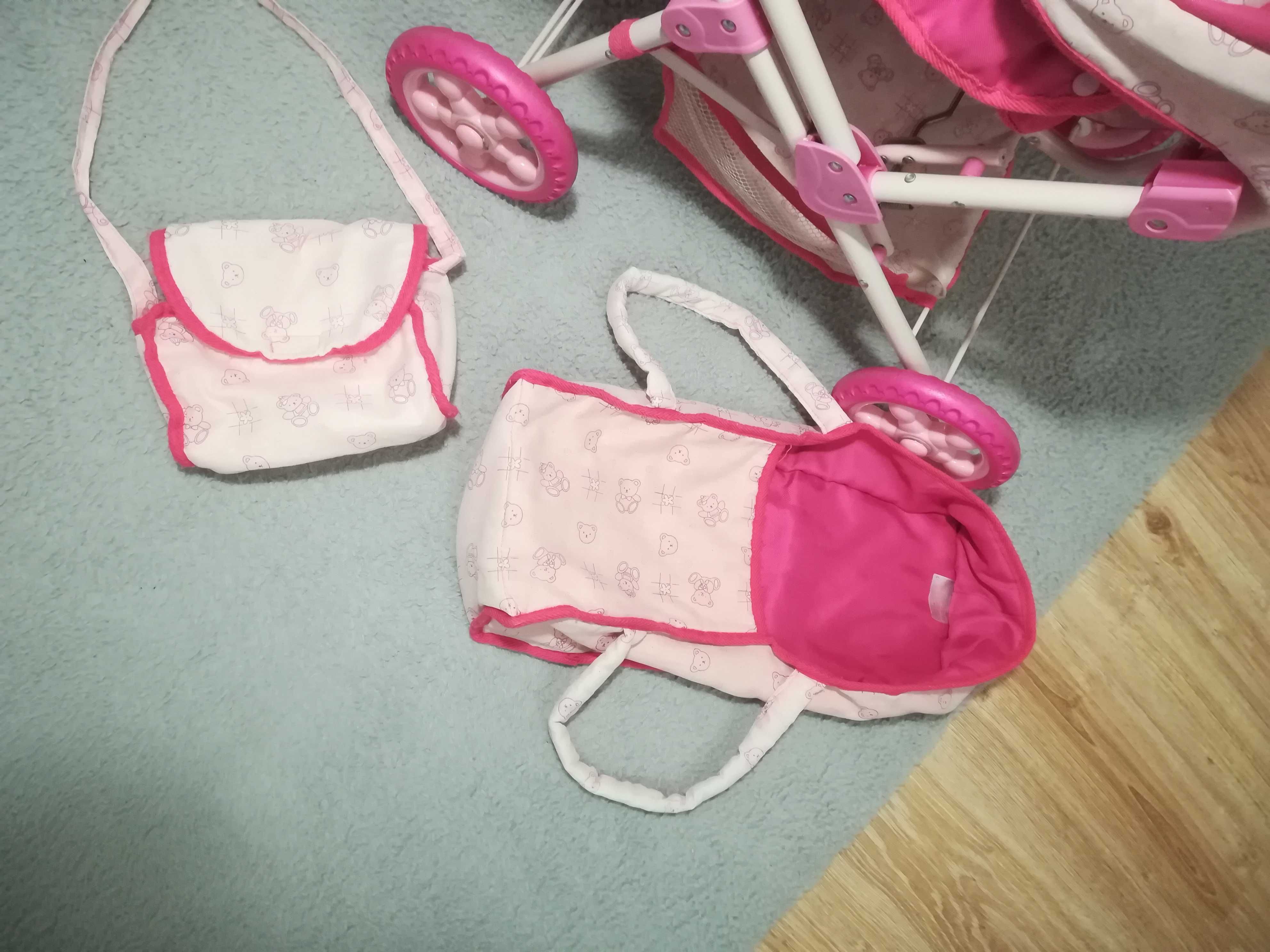 Wózek dla lalek różowy