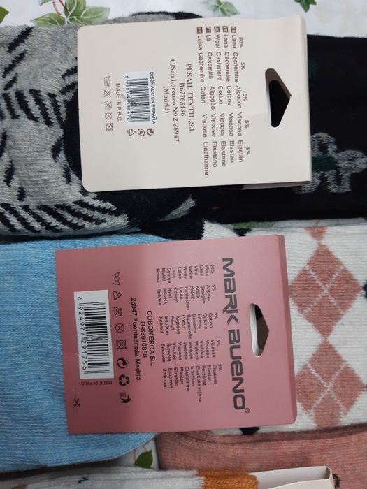 6 pares de meias em lã quentinha (Novas)