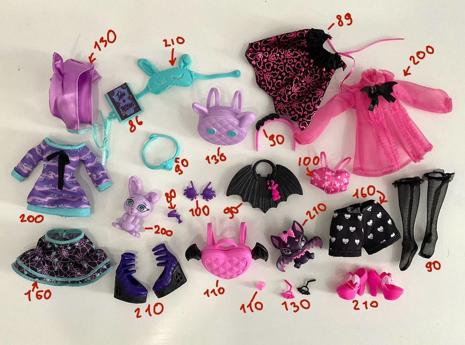 Монстер хай одяг для ляльок та аксесуари нові Длакулара, Твайла