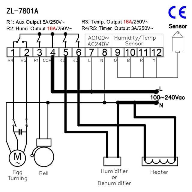 Контроллер температуры и влажности терморегулятор Lilytech ZL 7801A
