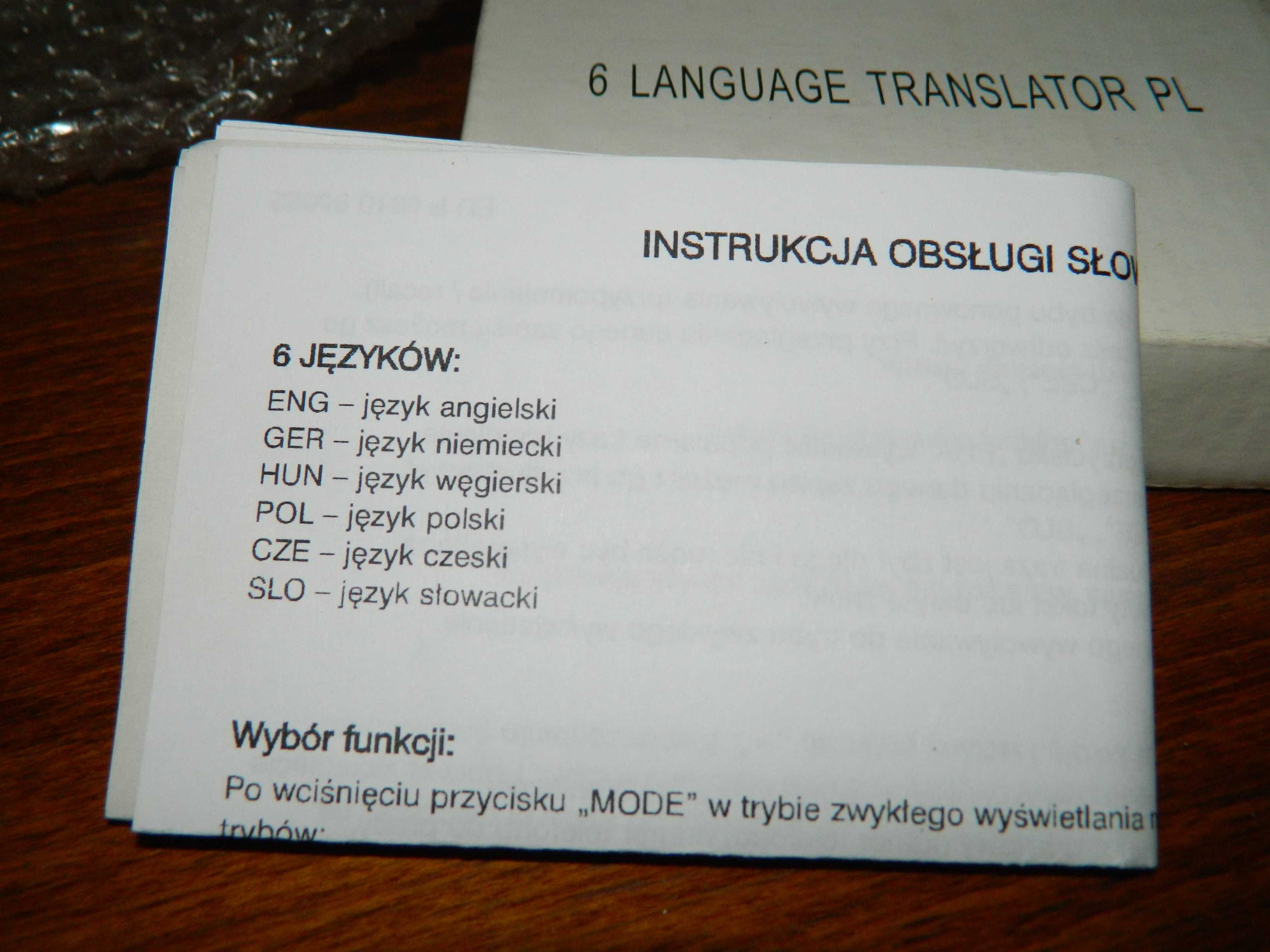 translator elektroniczny - tłumacz