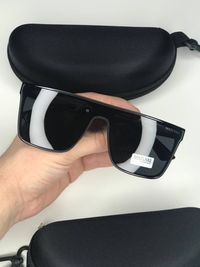 Солнцезащитные очки Маска Matrix POLAROID Чёрные Антиблик Окуляри