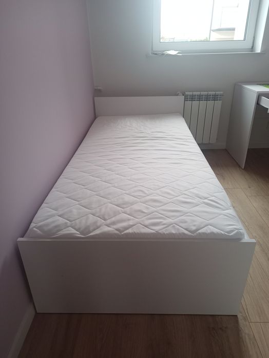 Łóżko Nepo Białe 90x200 BlackRedWhite