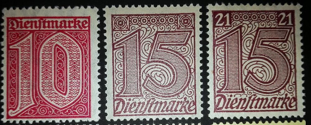10x Znaczek Niemcy Rzesza 1920