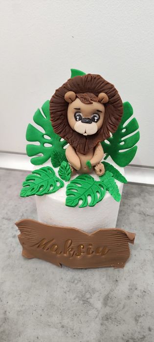 Safari zwierzątka na tort z masy cukrowej