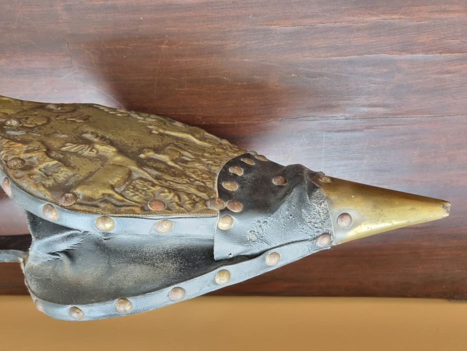 Fole em madeira e latão trabalhado