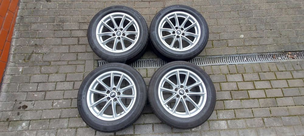 koła alu BMW 5 G30, 7,5x 17", 5x112 ET 27+opony CONTI 225/55/17 LATO!