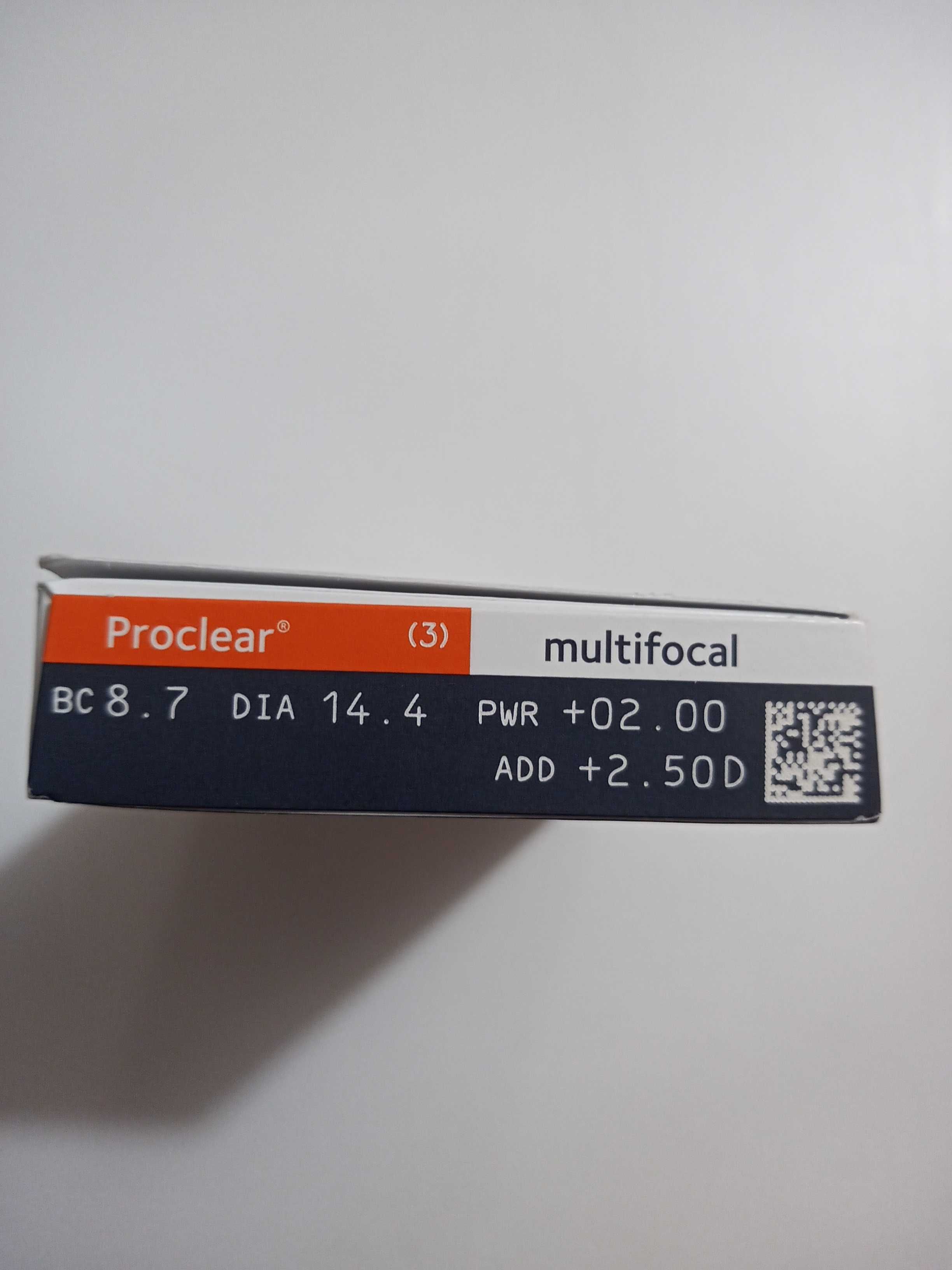 Soczewki kontaktowe miesięczne Proclear multifocal ADD + 2.50 D. Nowe