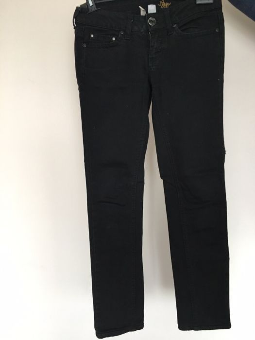 Czarne spodnie jeans, rozmiar 34/36