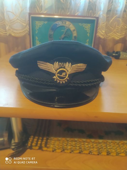 Czapka pilota Lufthansy DLH