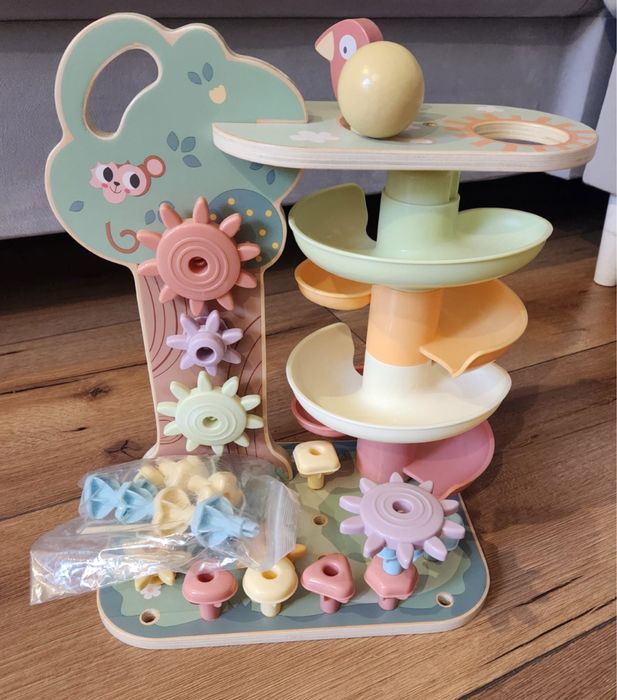 Kulodrom 4w1 drzewko aktywności montessori układanka Woopie Green
