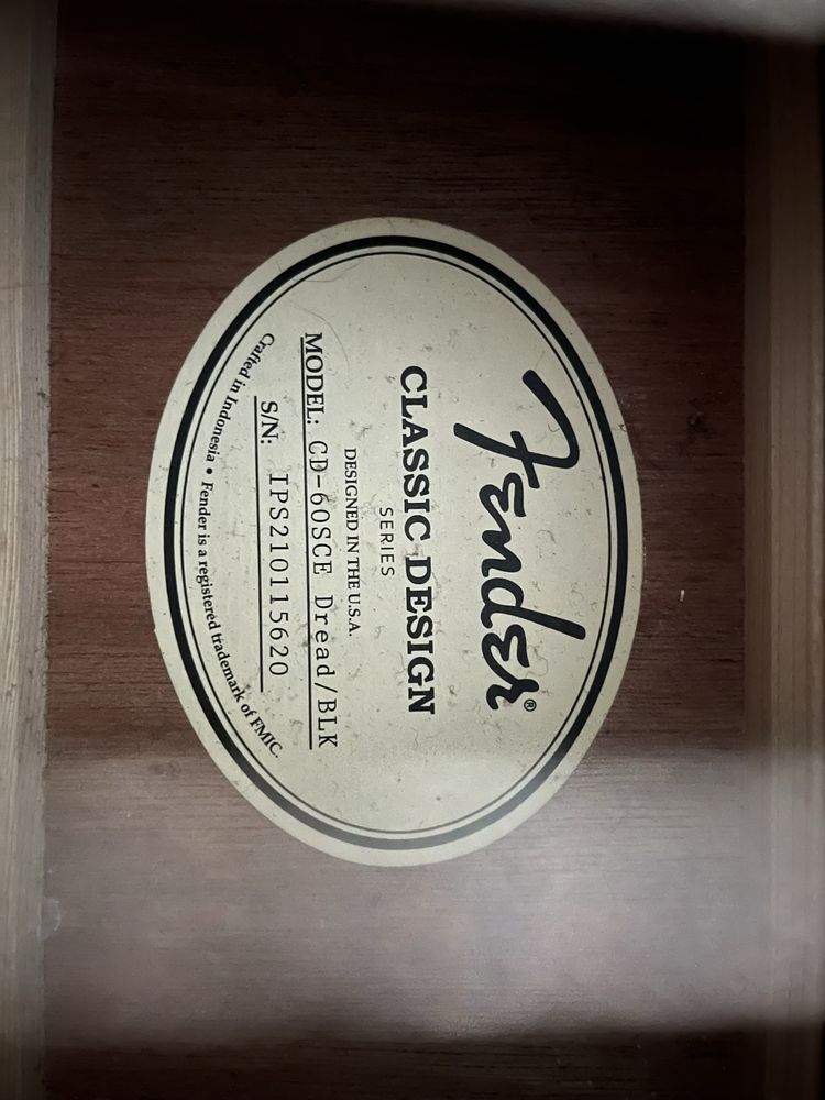 guitarra fender cd60 sce