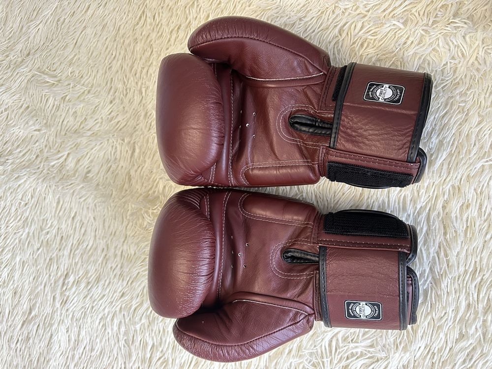 Боксерські рукавиці Twins із натуральної шкіри темно-коричневі