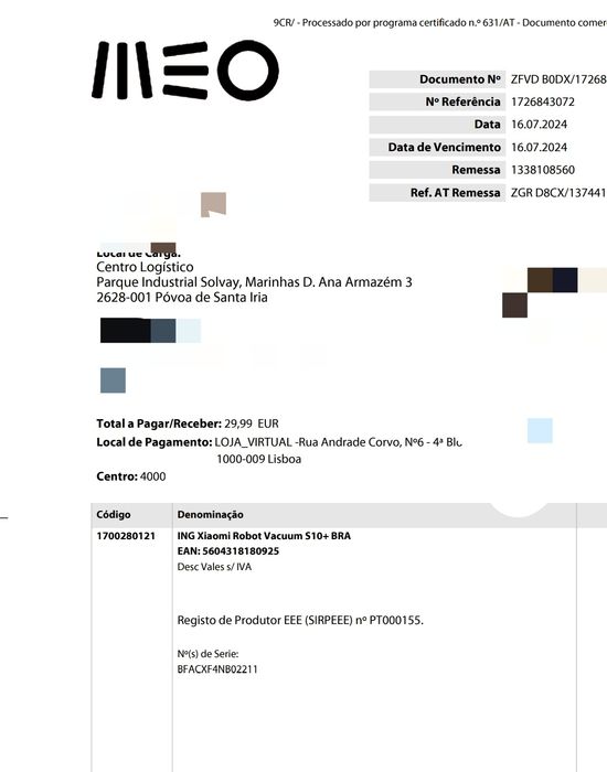 Aspirador Xiaomi Robot Vacuum S10+
Branco