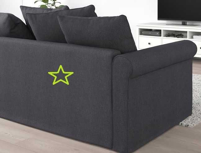 Tylne nowe pokrycie sofy IKEA gronlid sporda 2-osob. rozkładanej