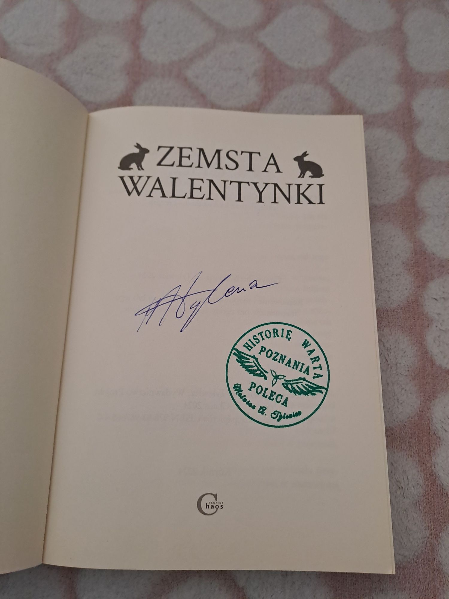 Książka "Zemsta Walentynki" - nowa z autografem