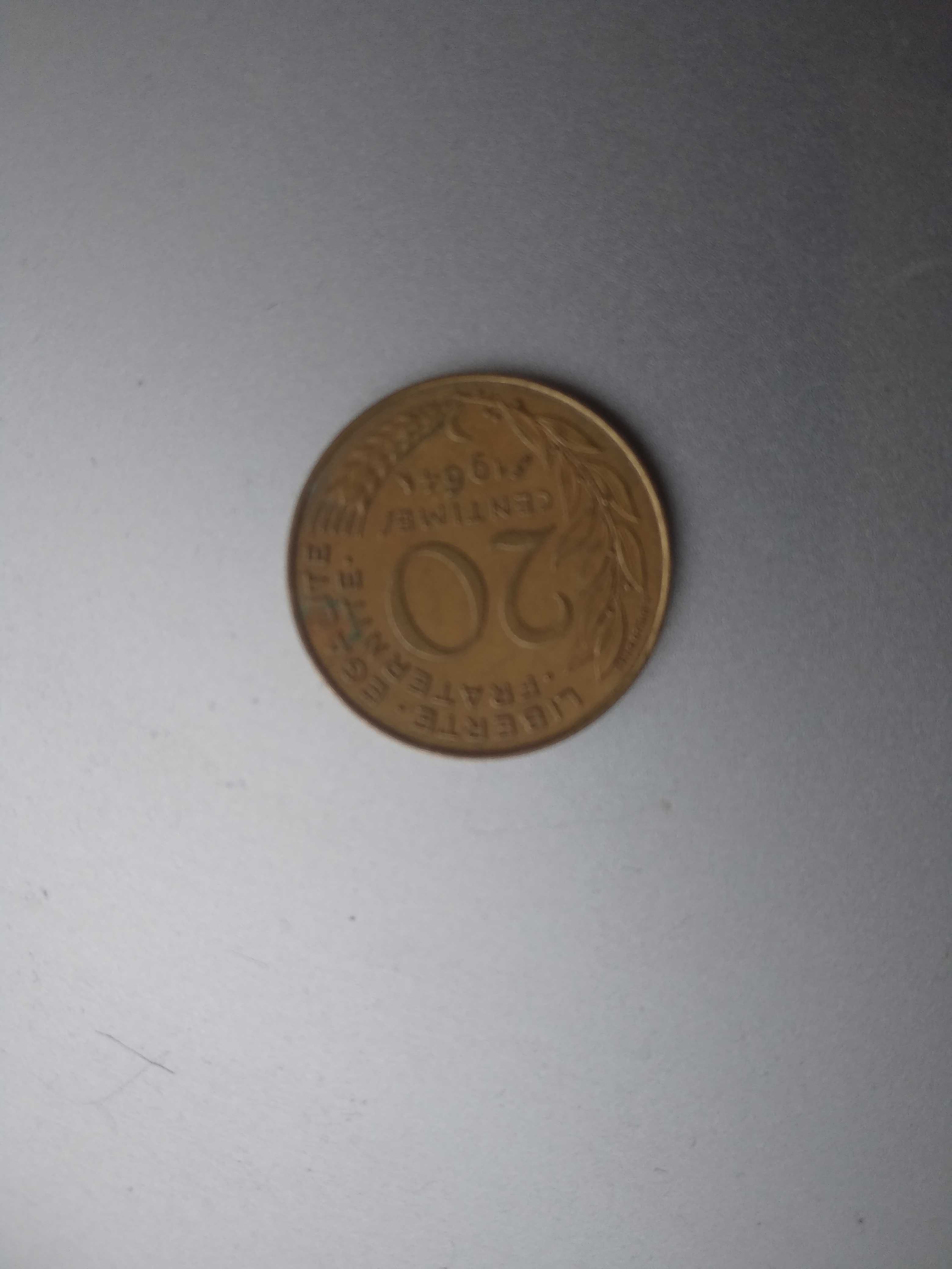 Moneta numizmatyczna 20 centimes 1964 REPUBLIQUE FRANCAISE