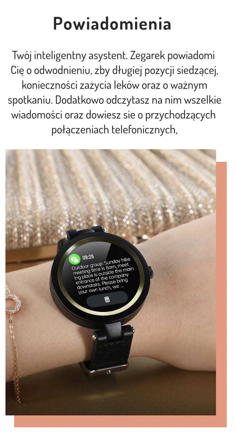 SmartWatch P10 TERMOMETR kroki, kalorie tętno ciśnienie wiadomości.