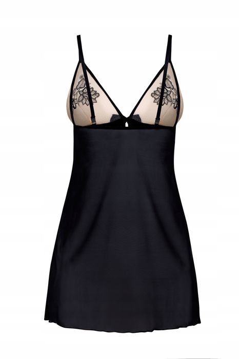 Róża Mehendi Damska Koszulka Nocna Czarna R. Xl