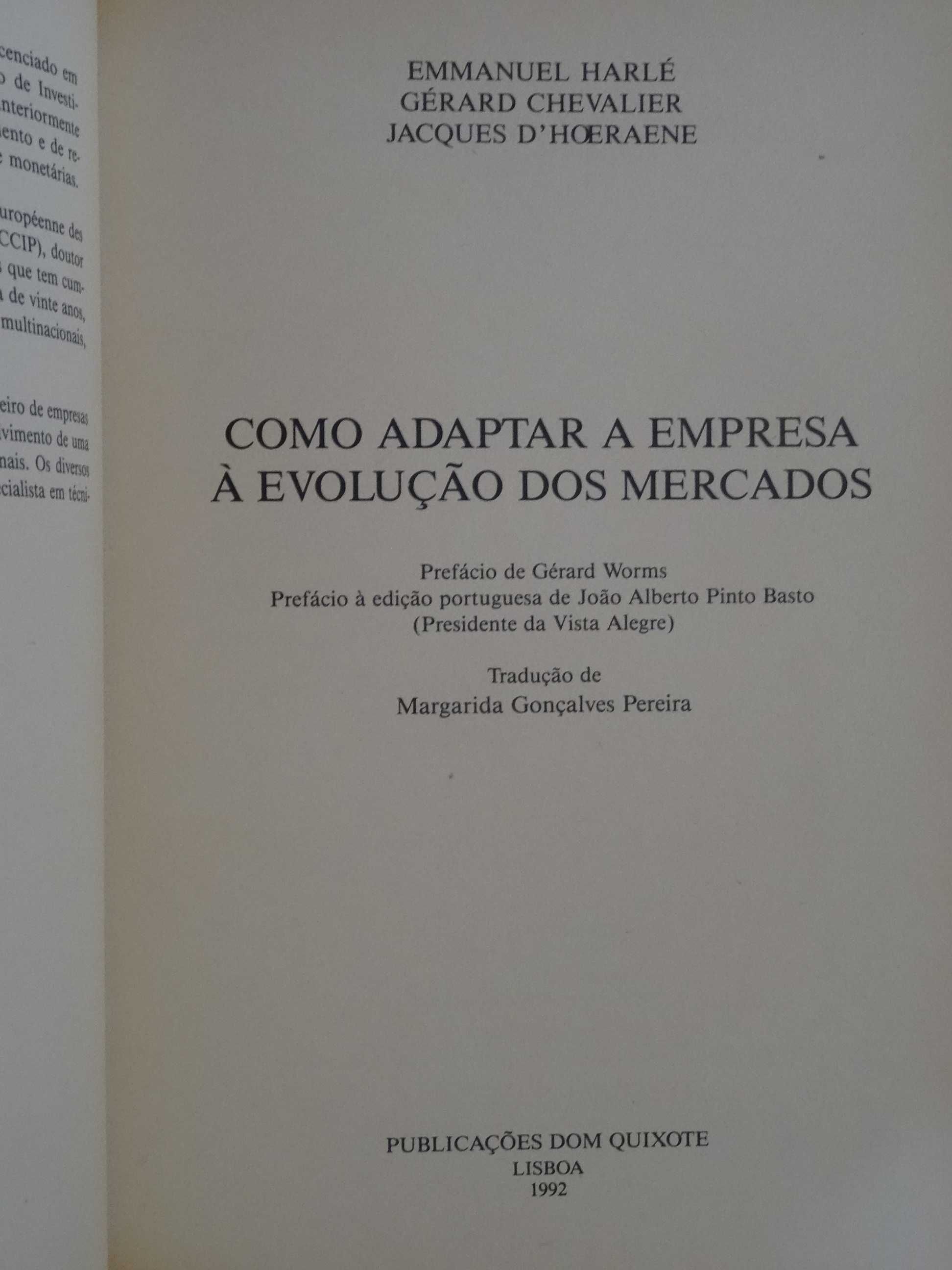 Como adaptar a Empresa à Evolução dos Mercados de Emmanuel Harlé - 1ª