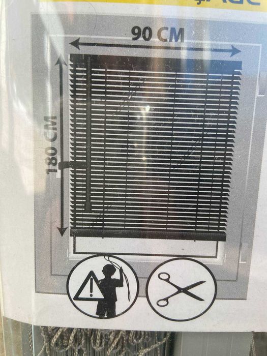 Conjunto de 2 Estores em PVC cor alumínio natural