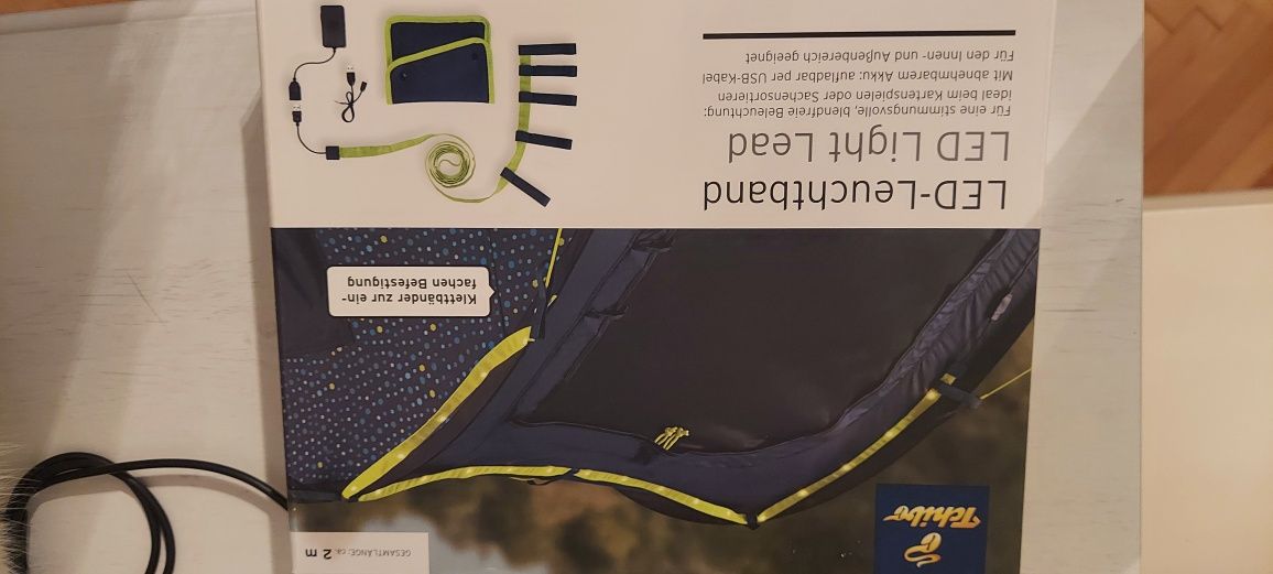Lampki camping, namiot Tchibo nowe