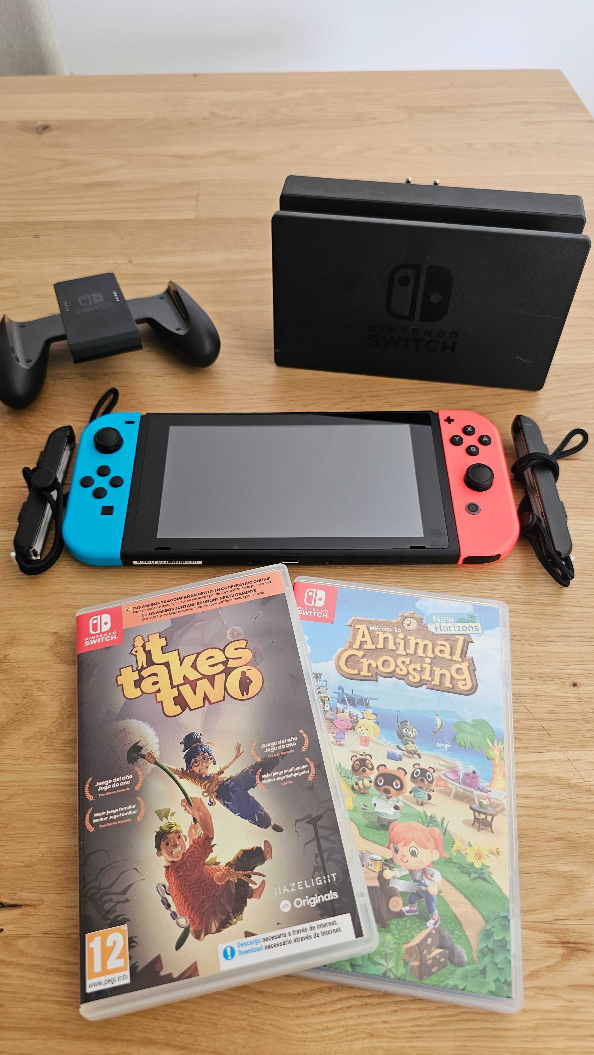 Consola Nintendo Switch V2 + 2 jogos