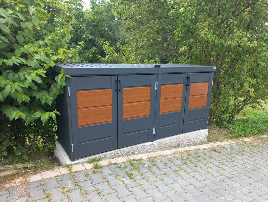 Zabudowa Koszy Na Śmieci Wiata Śmietnikowa 235X65X110 Cm 4X120L Nb220