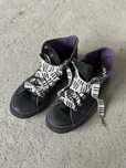Converse buty teampki fioletowe czarne skora naturalna sznurowki piano