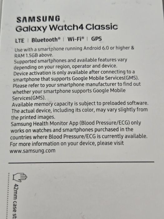 Smartwatch Samsung Galaxy Watch 4 Classic Srebrny z białym paskiem