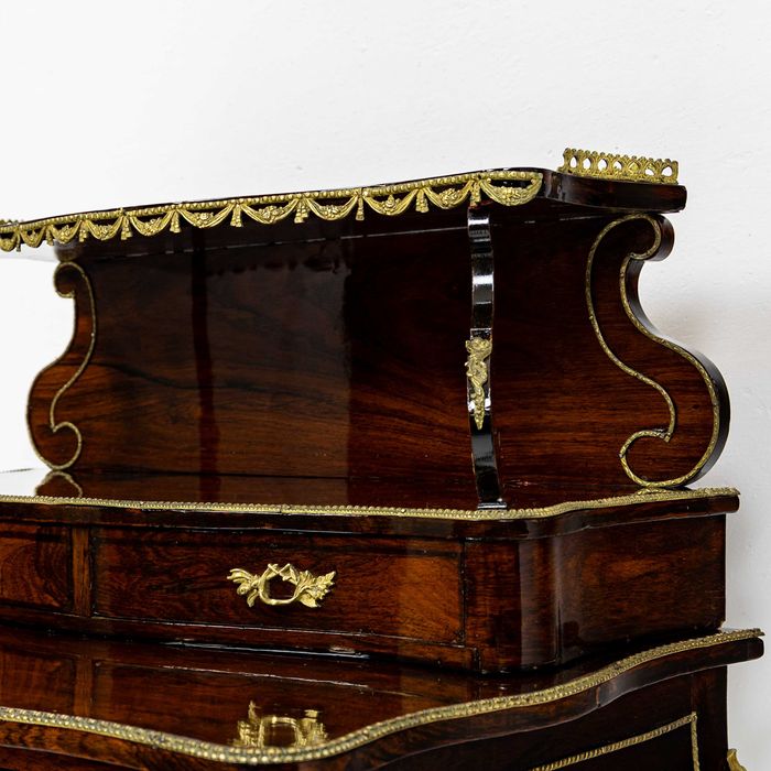 Damski sekretarzyk biurko Ludwik XV antyk Francja stare palisander