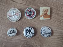 Oryginalne przypinki PRL Papież Jan Paweł II, PK, EA, Marsz Wolności