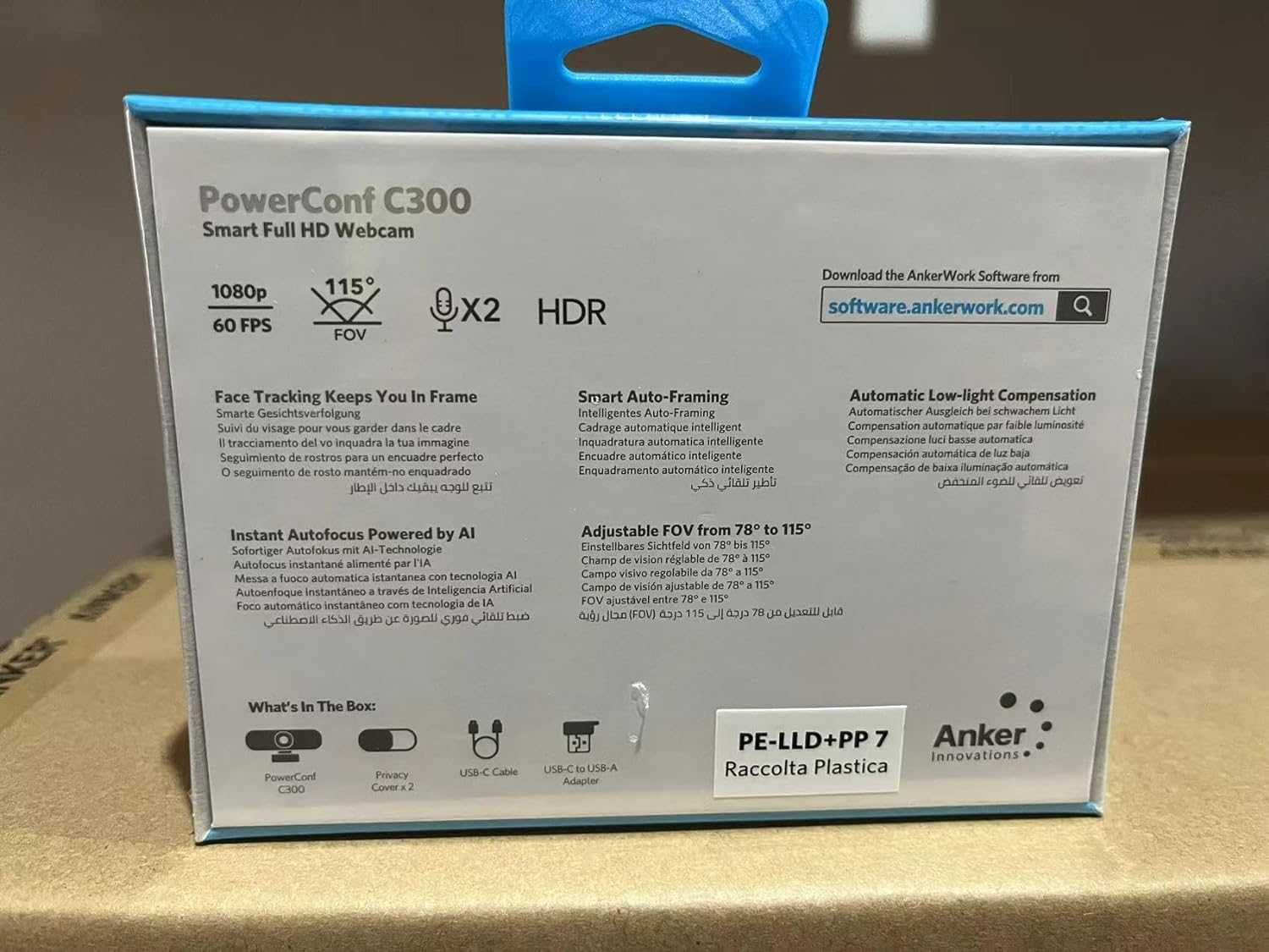 Anker PowerConf C300 Smart Full HD kamera internetowa z mikrofonem
