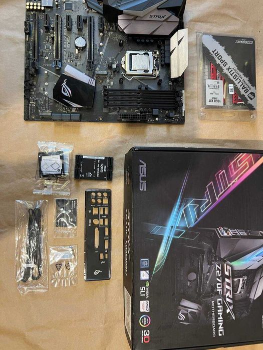 Материнська плата Asus + процесор і7 + оперативна пам'ять 16 gb