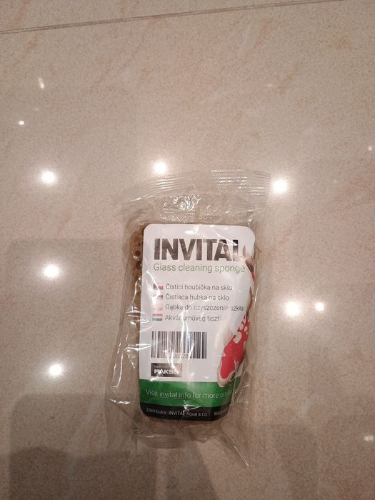 INVITAL gąbka do czyszczenia szkła akwarium