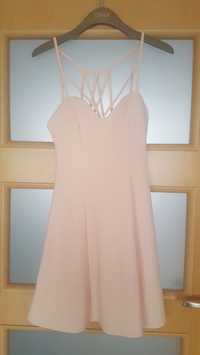 Sukienka Tally Weijl na ramiączkach pudrowy róż rozmiar S