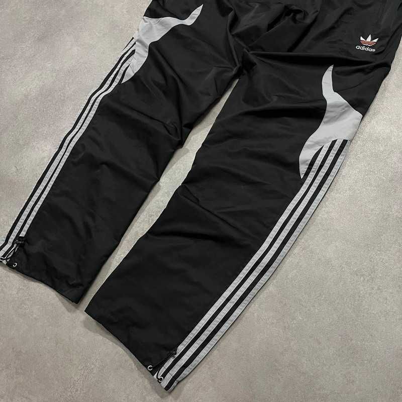 Vintage Szerokie Spodnie Adidas Ortalion Baggy Paski Retro Y2K 90s
