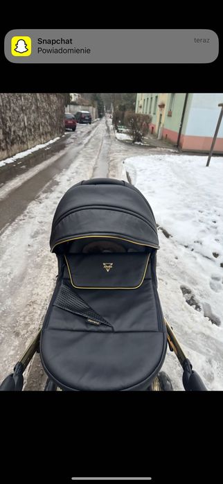 Junama Diamond S Line Wózek dziecięcy 3w1  czarno złoty