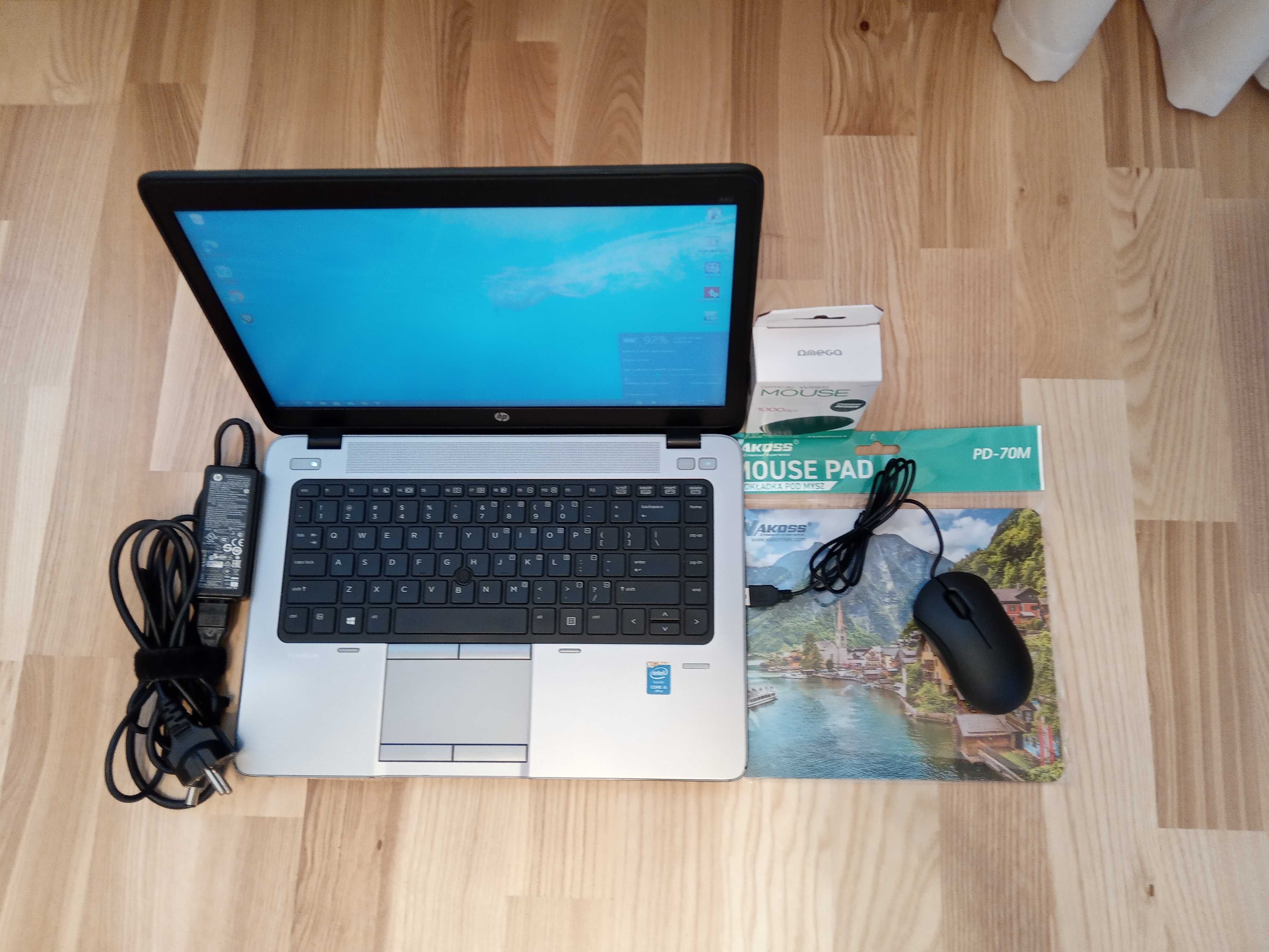 Laptop HP EliteBook 840 i5 8GB SSD bateria 2-3h Win10