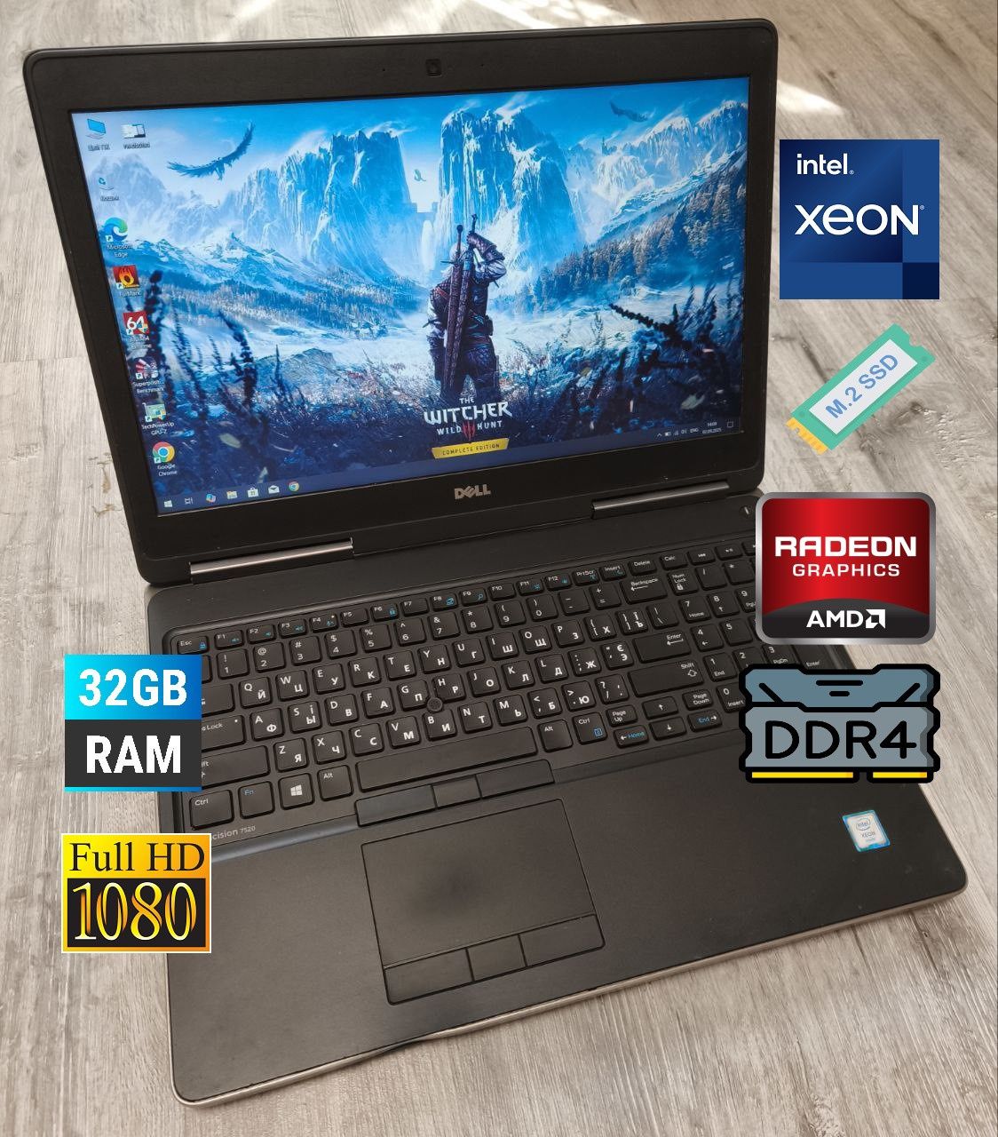 УЦІНКА!ігровий 32/512/GDDR5/SSD/FullHD/8ядер/ноутбук для ігр навчання