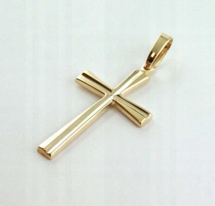 ZŁOTY Wisiorek Krzyżyk Krzyż ZŁOTO p.585 w : 3,27 g Na Prezent