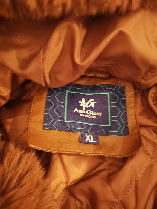 Kurtka długa płaszcz futro