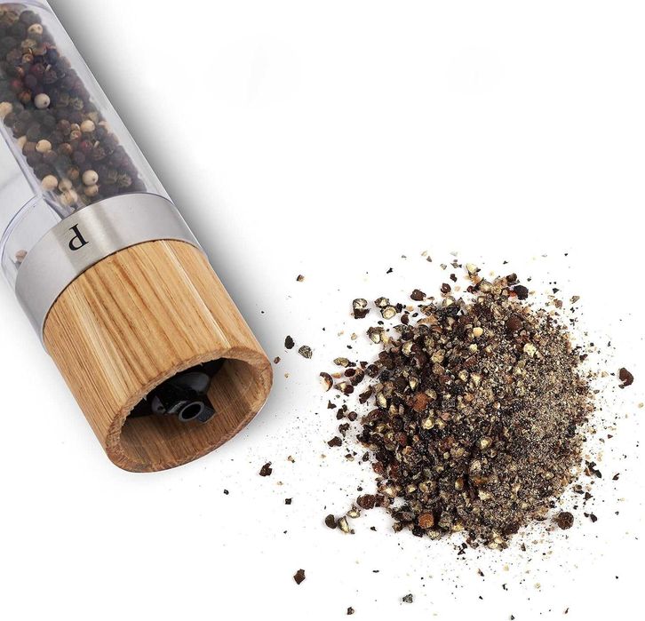 Młynek do soli i pieprzu, ręczny młynek 2w1 do przypraw