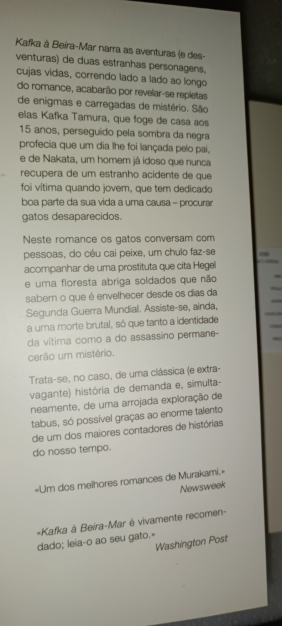 Livro Kafka à Beira-Mar Melhor romance de 2008