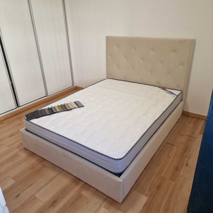 Camas de Casal Estofadas de Luxo 199€ Disp. em Várias Cores! 190x140m!